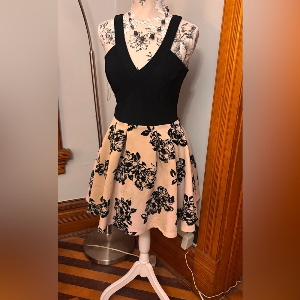 Crystal Doll Black and Cream Dress